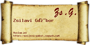 Zsilavi Gábor névjegykártya